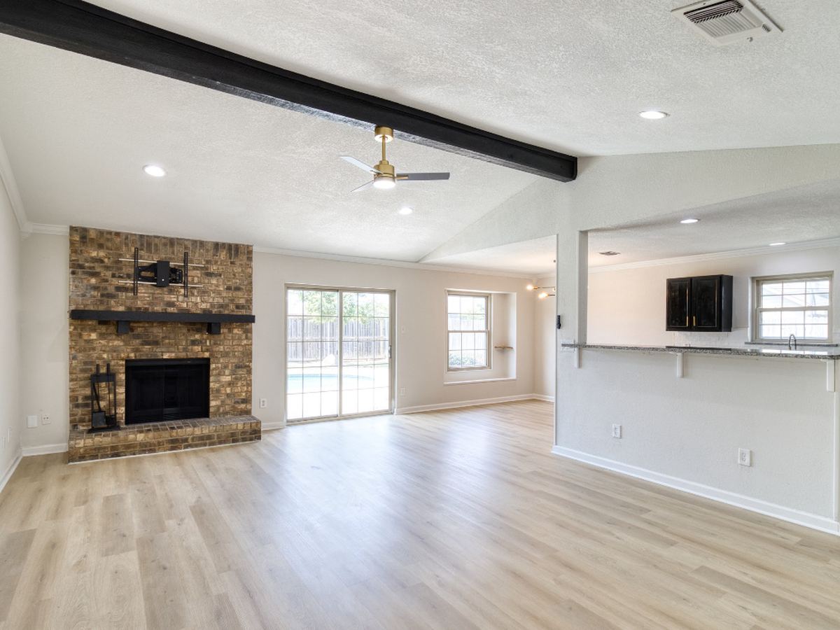 Living and dining area after renovation