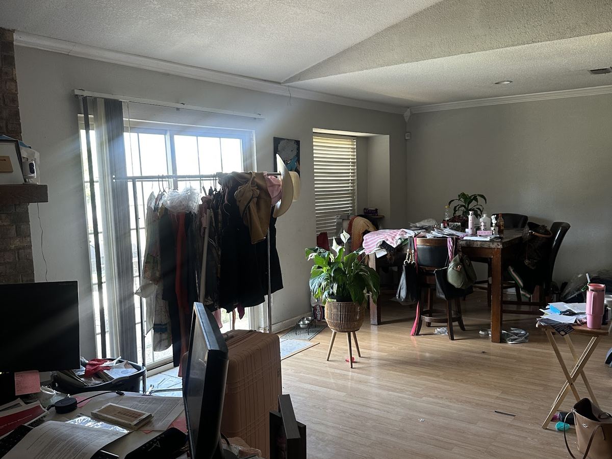 Living and dining area before renovation